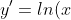 y'= ln(x)^{cos(15x)}(cos(15x)/x(ln(x))-15(sin(15x))(ln(ln(x)))